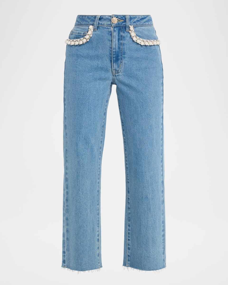 Baylor Embellished Straight-Leg Jeans
